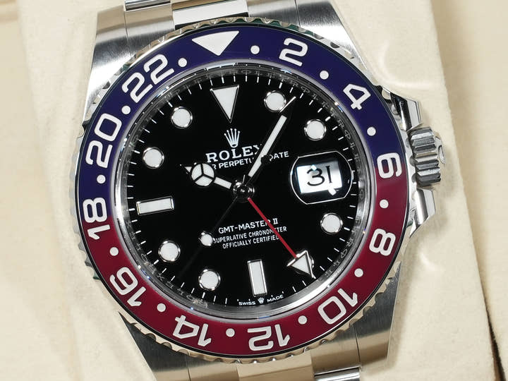 ロレックス GMTマスターII Ref.126710BLRO ステンレススチール ブラック文字盤 オイスターブレスレット 未使用 3rc7h4fw