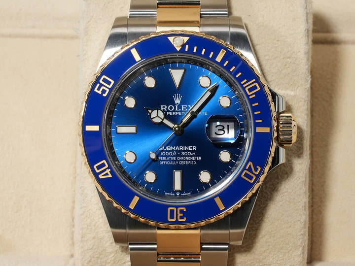ロレックス サブマリーナー デイト Ref.126613LB ステンレススチール/イエローゴールド ブルー文字盤 中古 asefi77r