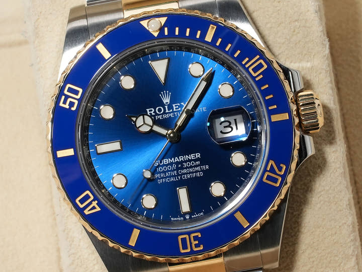 ロレックス サブマリーナー デイト Ref.126613LB ステンレススチール/イエローゴールド ブルー文字盤 中古 asefi77r