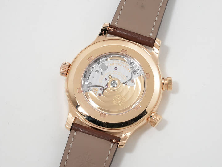 Patek Philippe Calatrava Pilot Travel Time TIFFANY & CO. Ref. 5524R-001 Rose Gold Brown Sunset Dial Pre-owned pkijrx5a