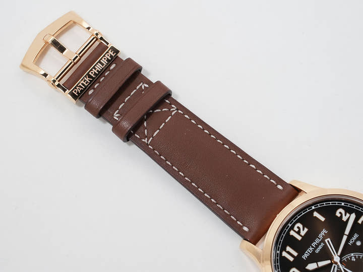 Patek Philippe Calatrava Pilot Travel Time TIFFANY & CO. Ref. 5524R-001 Rose Gold Brown Sunset Dial Pre-owned pkijrx5a