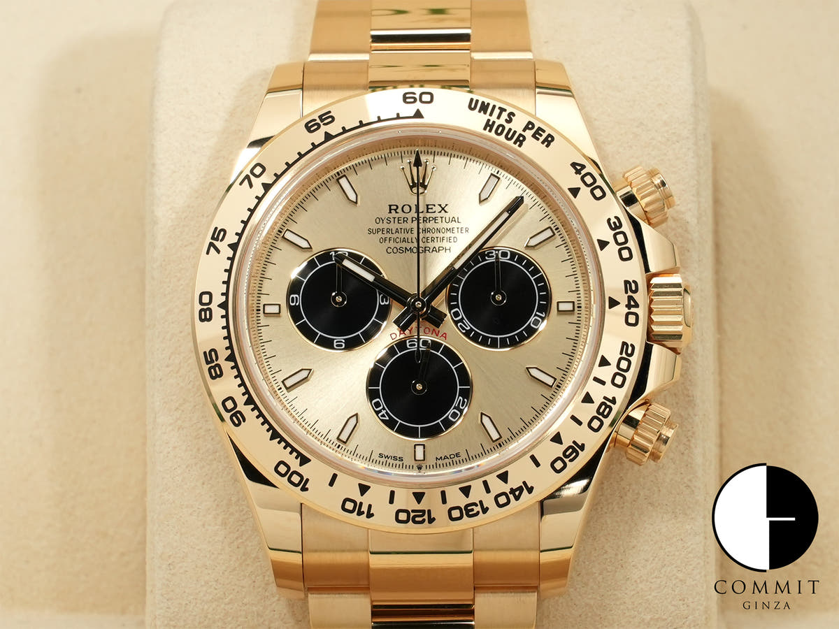 ロレックス デイトナ Ref.126508 イエローゴールド ゴールデンxブライトブラック文字盤 未使用 9fzeahxs