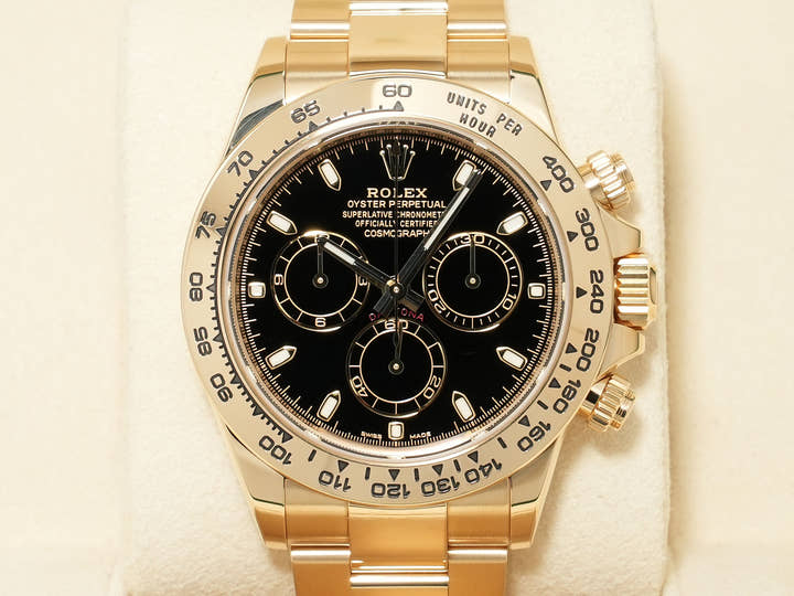 ロレックス デイトナ Ref.116508 イエローゴールド ブラック文字盤 美品 7t7ab6fv