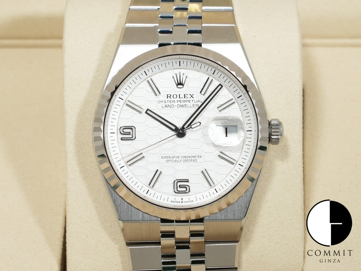 ロレックス ランドドゥエラー Ref.127234 ステンレススチール/ホワイトゴールド ホワイト文字盤 ジュビリーブレスレット 未使用 bbk5ev3r