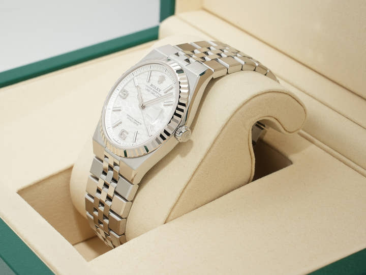 ロレックス ランドドゥエラー Ref.127234 ステンレススチール/ホワイトゴールド ホワイト文字盤 ジュビリーブレスレット 未使用 bbk5ev3r