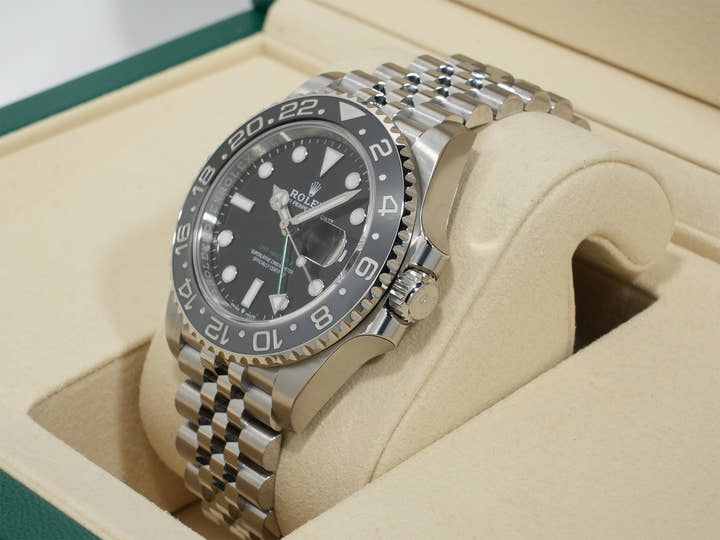 Rolex GMT-Master II Ref. 126710GRNR Stainless Steel Black Dial Jubilee Bracelet Unused sfk9u54v