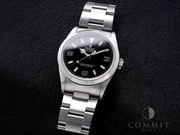 Pre-owned Rolex Explorer I Ref. 14270 Stainless Steel Black Dial Oyster Bracelet jec4qqow
