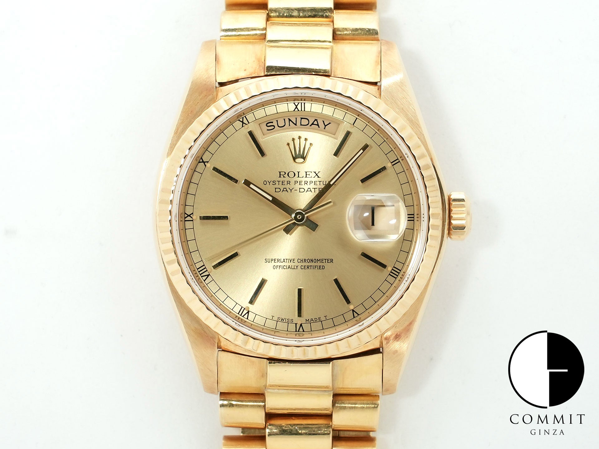 ロレックス デイデイト36 Ref.18038 イエローゴールド シャンパン文字盤 中古 ivbzk8ym