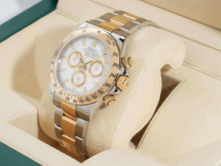 ロレックス デイトナ Ref.116523 ステンレススチール/イエローゴールド ホワイト文字盤 美中古 9futvzqf