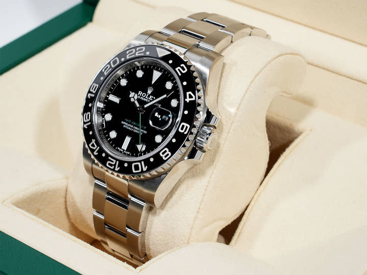 ロレックス GMTマスターII Ref.116710LN ステンレススチール ブラック文字盤 オイスターブレスレット 美品 9dzt7yss