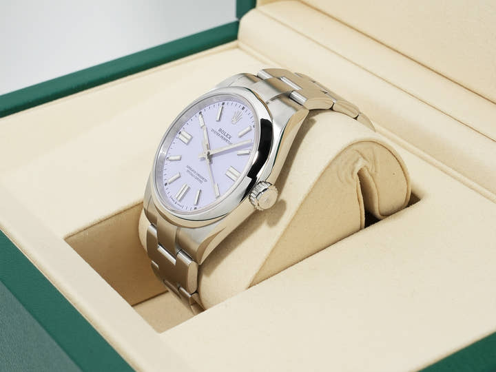 ロレックス オイスターパーペチュアル41 Ref.134300 ステンレススチール ラベンダー文字盤 未使用 fo6gqdnu