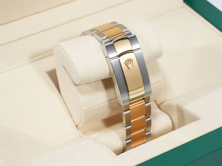 ロレックス デイトジャスト36 Ref.126203 ステンレススチール/イエローゴールド スレートローマン文字盤 オイスターブレスレット 中古 xafwm2st