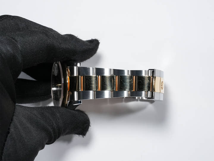 ロレックス デイトジャスト36 Ref.126203 ステンレススチール/イエローゴールド スレートローマン文字盤 オイスターブレスレット 中古 xafwm2st