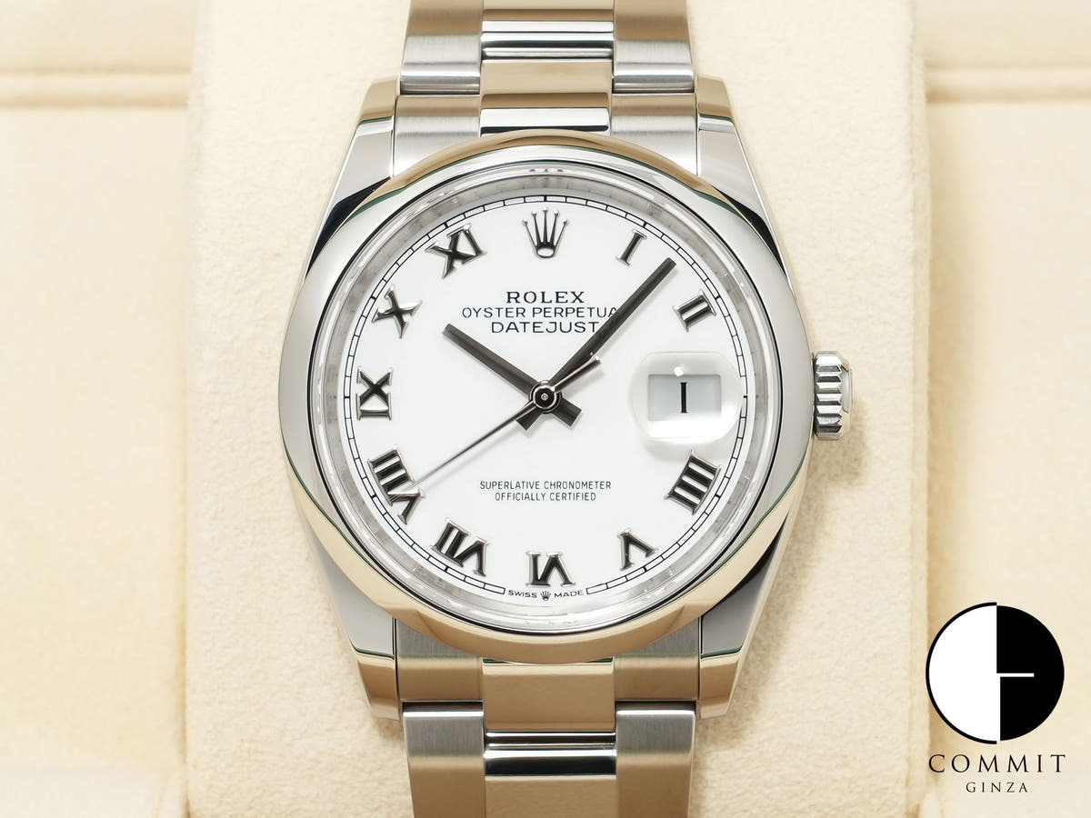 ロレックス デイトジャスト36 Ref.126200 ステンレススチール ホワイト文字盤 オイスターブレスレット 美品 k54ggwwq