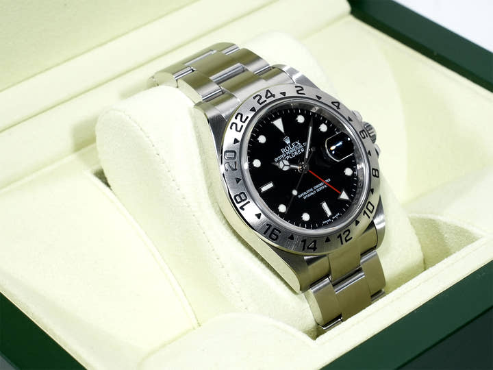 ロレックス エクスプローラーII Ref.16570 ステンレススチール ブラック文字盤 オイスターブレスレット 美品 ppkuof5x