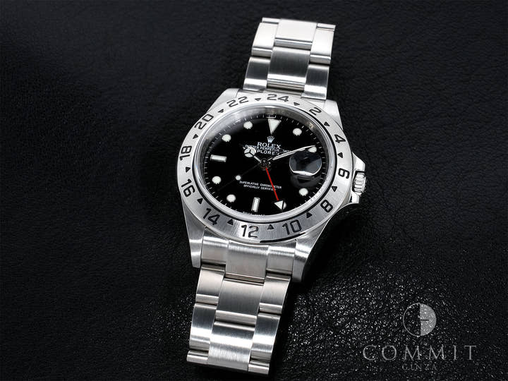 ロレックス エクスプローラーII Ref.16570 ステンレススチール ブラック文字盤 オイスターブレスレット 美品 ppkuof5x
