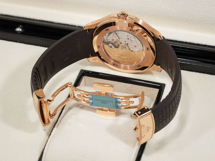 パテックフィリップ アクアノート Ref.5167R-001 ローズゴールド ブラウン文字盤 美中古 2t47qdym