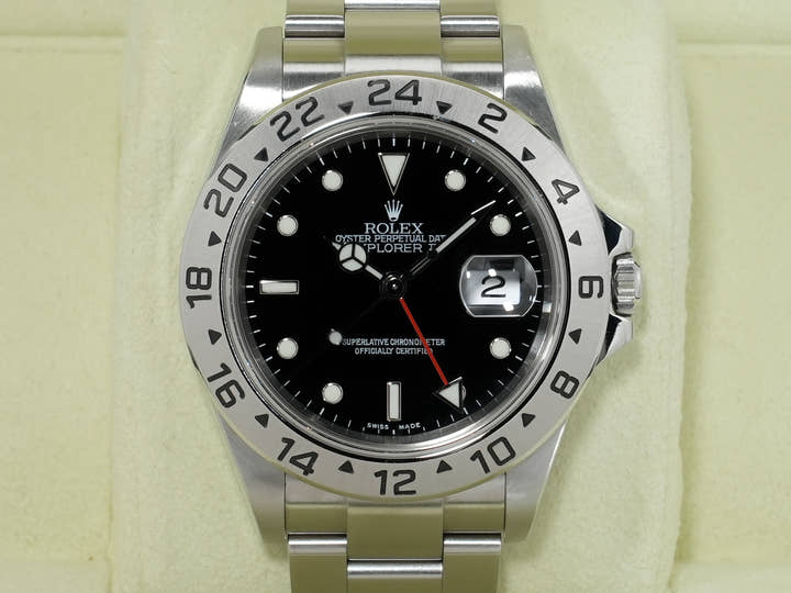 ロレックス エクスプローラーII Ref.16570 ステンレススチール ブラック文字盤 オイスターブレスレット 中古 yw63im3u