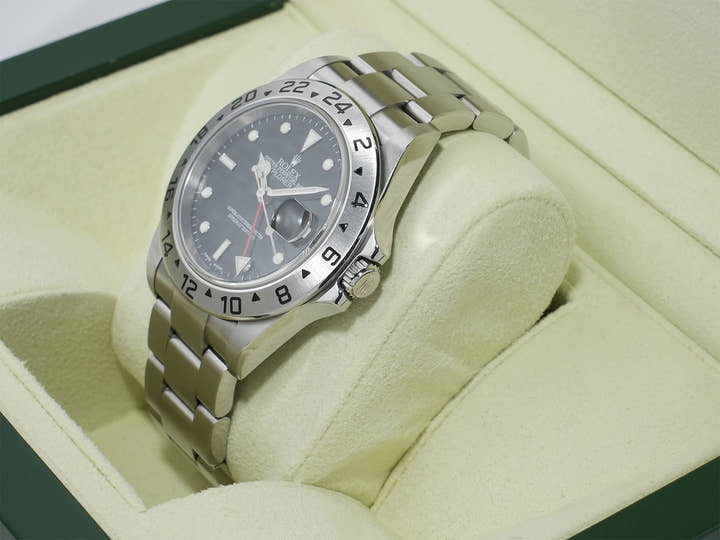 ロレックス エクスプローラーII Ref.16570 ステンレススチール ブラック文字盤 オイスターブレスレット 中古 yw63im3u