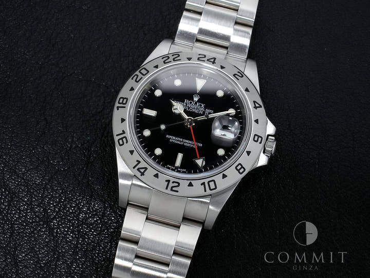 ロレックス エクスプローラーII Ref.16570 ステンレススチール ブラック文字盤 オイスターブレスレット 中古 yw63im3u