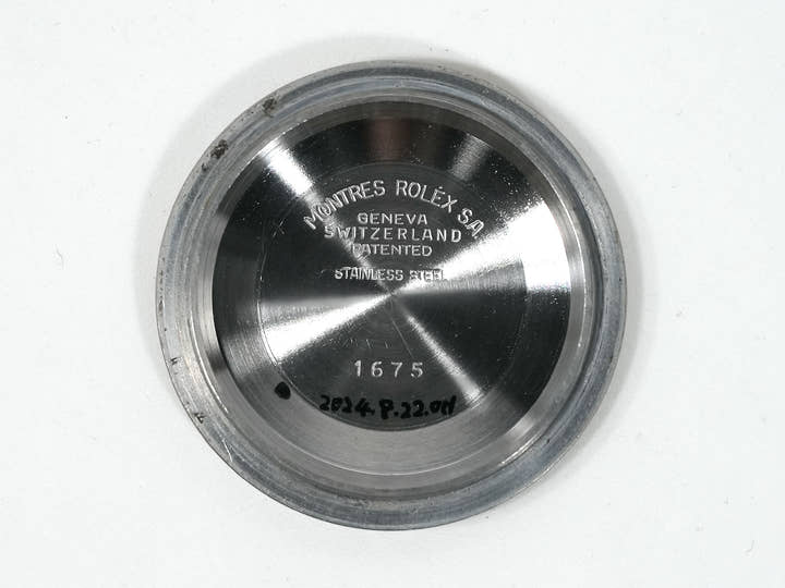 ロレックス GMTマスター Ref.1675 ステンレススチール ブラック文字盤 オイスターブレスレット 中古 q59taxh3