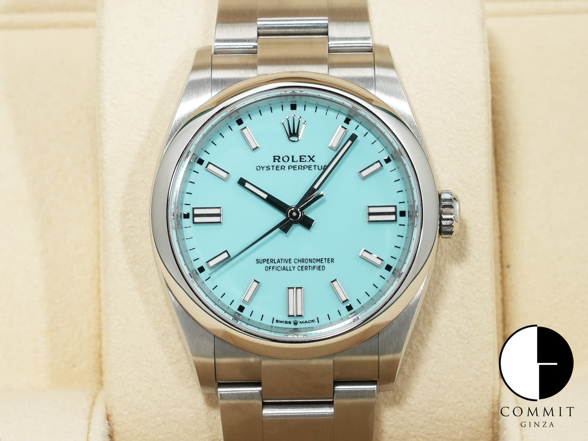 ロレックス オイスターパーペチュアル36 Ref.126000 ステンレススチール ターコイズ文字盤 中古 5wm3ws3y