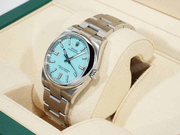 ロレックス オイスターパーペチュアル36 Ref.126000 ステンレススチール ターコイズ文字盤 中古 5wm3ws3y