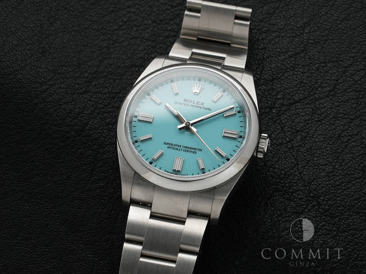ロレックス オイスターパーペチュアル36 Ref.126000 ステンレススチール ターコイズ文字盤 中古 5wm3ws3y