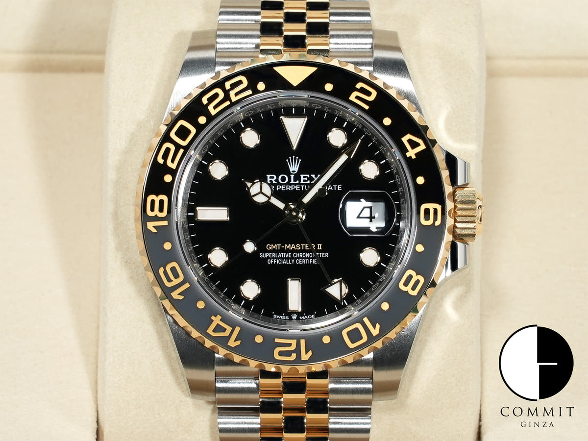 Rolex GMT-Master II Ref. 126713GRNR Stainless Steel/Yellow Gold Black Dial Jubilee Bracelet Unused 595syhgu