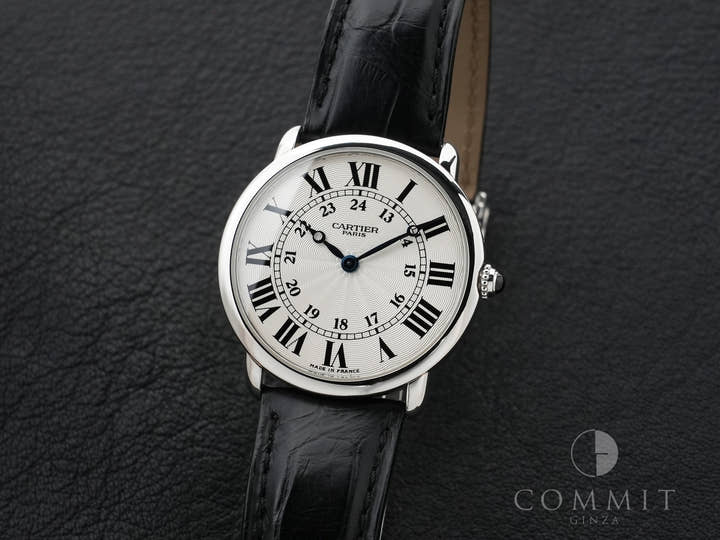 Cartier Ronde Louis Cartier LM Ref.W1528051 Platinum Silver Dial Pre-owned 2k44kxye