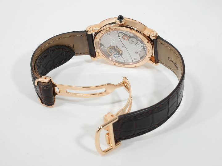 Cartier Rotonde de Cartier Large Date Ref. W1552751 Pink Gold Silver Dial Pre-owned 3q49tsnc