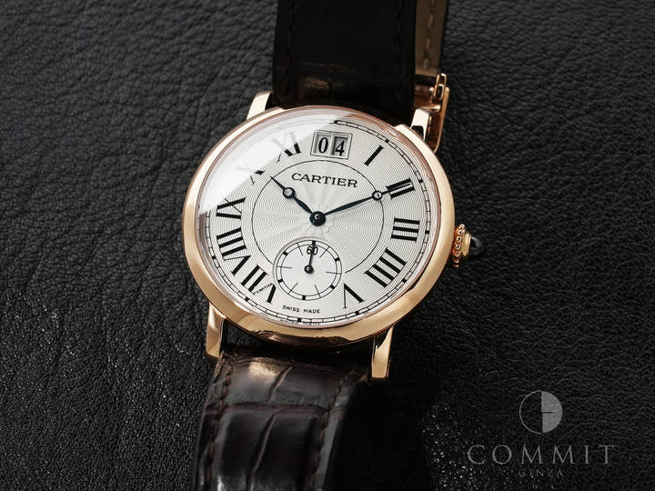 Cartier Rotonde de Cartier Large Date Ref. W1552751 Pink Gold Silver Dial Pre-owned 3q49tsnc