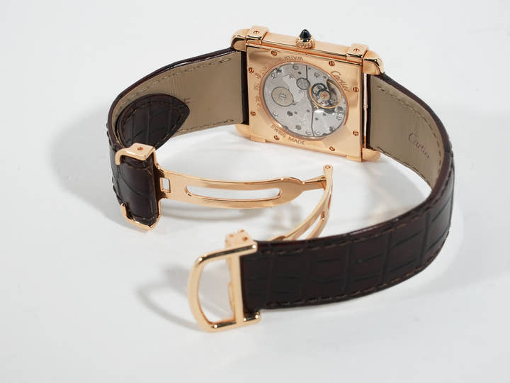 Cartier Tank Chinoise LM Ref.W1542451 Pink Gold Silver Dial Pre-owned ee2f37po