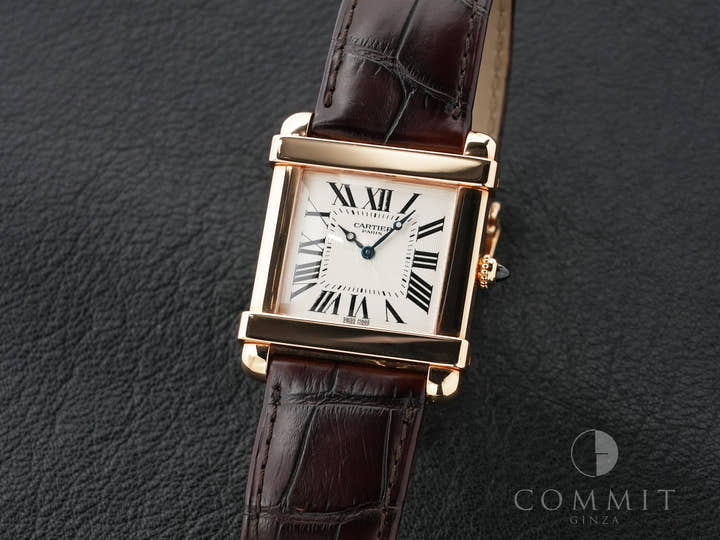 Cartier Tank Chinoise LM Ref.W1542451 Pink Gold Silver Dial Pre-owned ee2f37po