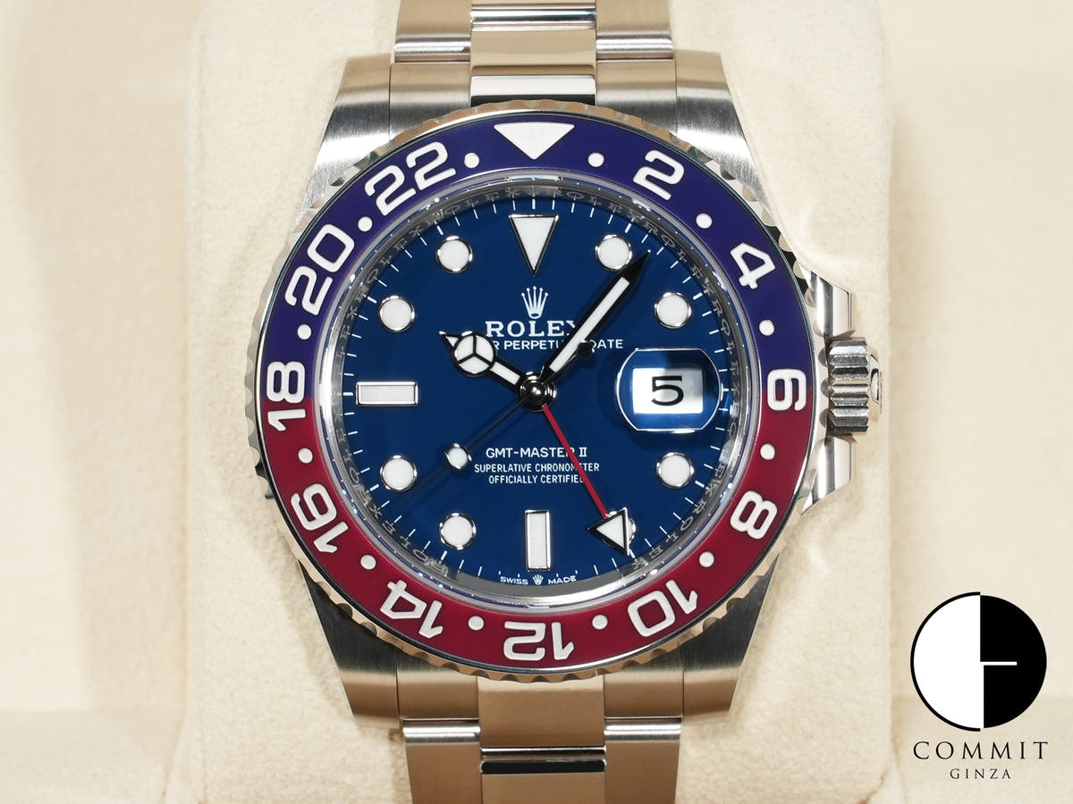 Rolex GMT-Master II Ref. 126719BLRO White Gold Midnight Blue Dial Oyster Bracelet Unused 8pe8uxd9
