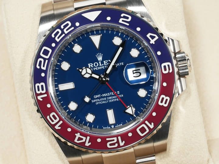 Rolex GMT-Master II Ref. 126719BLRO White Gold Midnight Blue Dial Oyster Bracelet Unused 8pe8uxd9