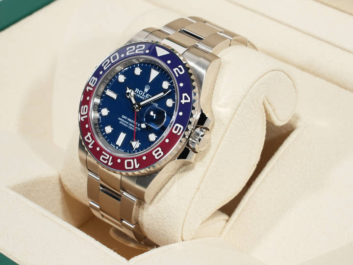 Rolex GMT-Master II Ref. 126719BLRO White Gold Midnight Blue Dial Oyster Bracelet Unused 8pe8uxd9