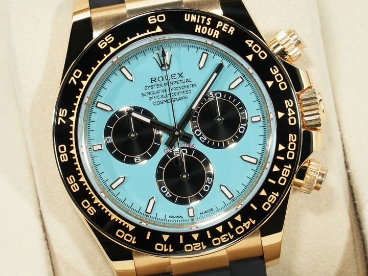 ロレックス デイトナ Ref.126518LN イエローゴールド ターコイズブルー文字盤 未使用 van4er6k