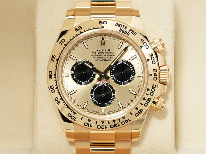 ロレックス デイトナ Ref.126508 イエローゴールド ゴールデンxブライトブラック文字盤 未使用 vtowayu5