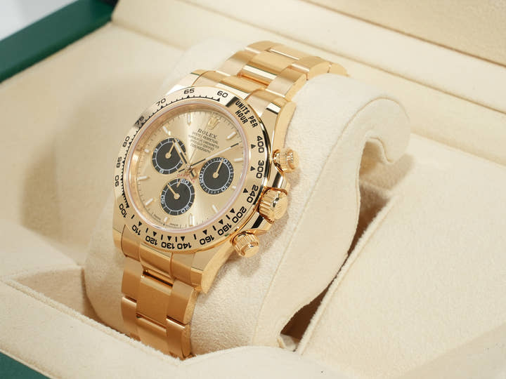 ロレックス デイトナ Ref.126508 イエローゴールド ゴールデンxブライトブラック文字盤 未使用 vtowayu5