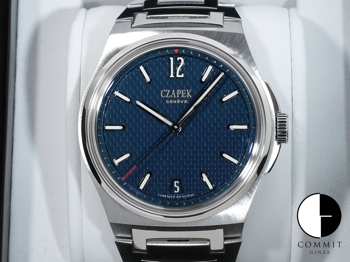 チャペック アンタークティック パサージュ ドゥ ドレーク Ref.- ステンレススチール ディープブルー文字盤 美品 oxphfojt