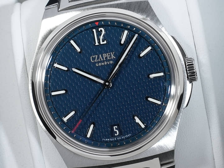 チャペック アンタークティック パサージュ ドゥ ドレーク Ref.- ステンレススチール ディープブルー文字盤 美品 oxphfojt