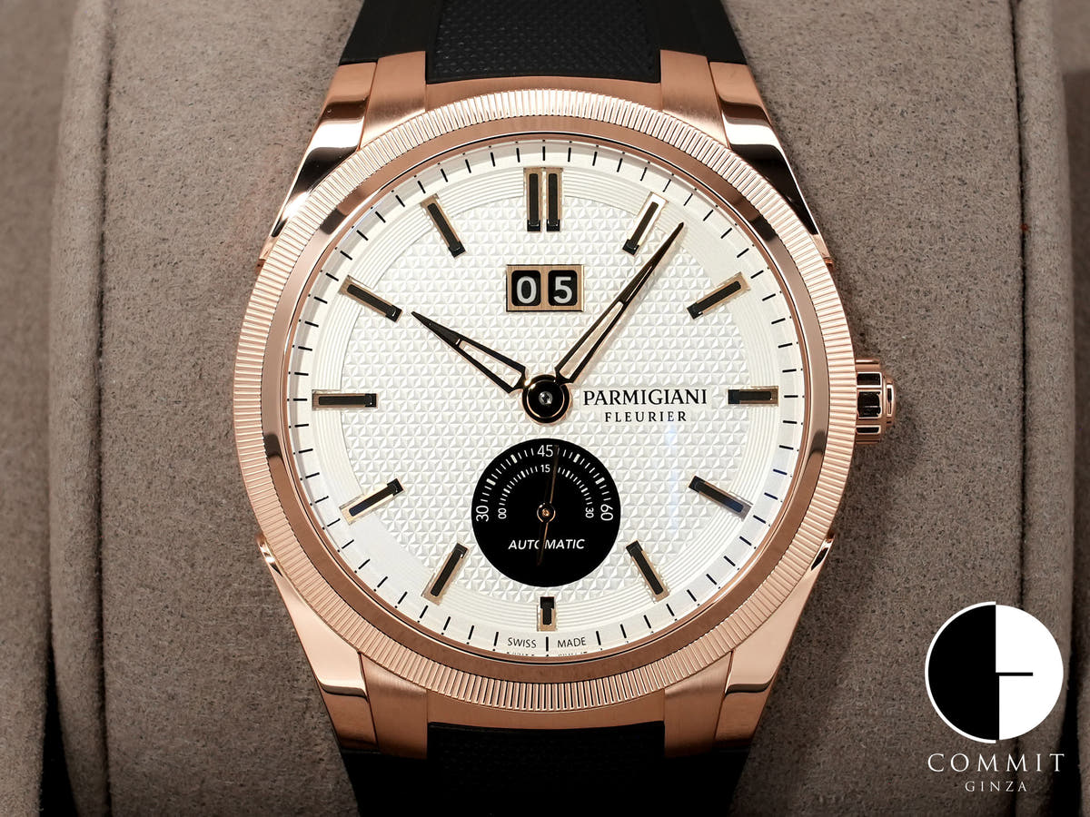 Parmigiani Fleurier Tonda GT Automatic Ref. PFC910-1500140-X01482 Rose Gold with Silver Dial, Excellent Condition, Pre-Owned, cokrpf6a