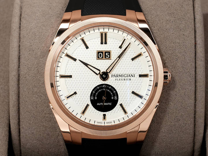 Parmigiani Fleurier Tonda GT Automatic Ref. PFC910-1500140-X01482 Rose Gold with Silver Dial, Excellent Condition, Pre-Owned, cokrpf6a