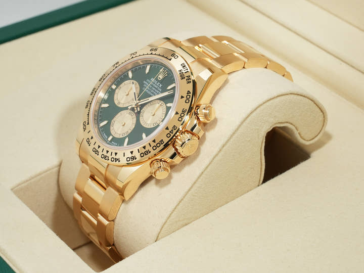 ロレックス デイトナ Ref.126508 イエローゴールド グリーン文字盤 未使用 9324a4yd