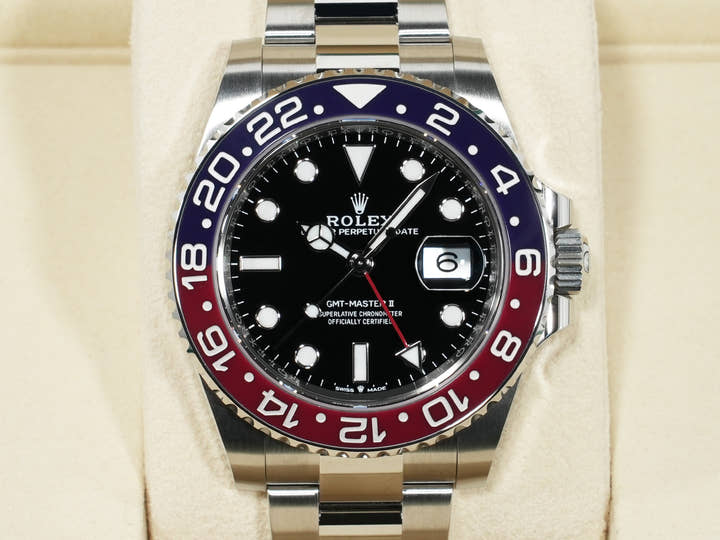ロレックス GMTマスターII Ref.126710BLRO ステンレススチール ブラック文字盤 オイスターブレスレット 未使用 j57qxjea