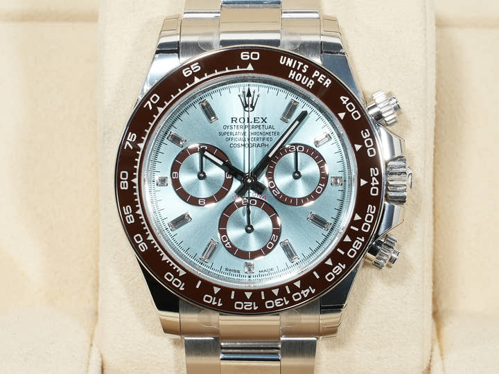Rolex Daytona Ref. 126506A Platinum Ice Blue with 11 Diamond Dial, Unused, Model h78u76zy