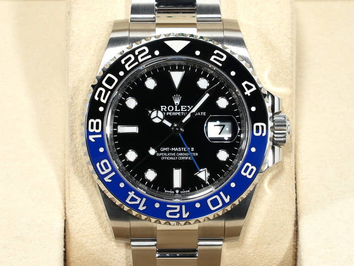 Rolex GMT-Master II Ref. 126710BLNR Stainless Steel Black Dial Oyster Bracelet Unused 24au95cx