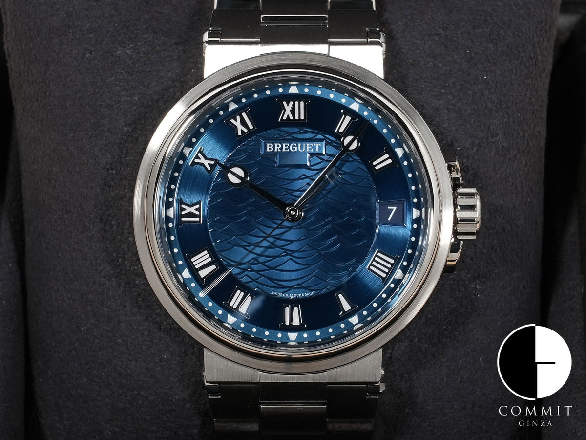 Breguet Marine Ref. 5517BB/Y2/BZ0 White Gold Blue Dial Excellent Condition ksd9geh8