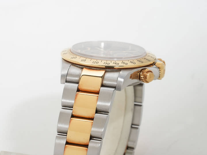 Pre-owned Rolex Daytona El Primero Ref. 16523 Stainless Steel/Yellow Gold Black Dial c5tg8jq9